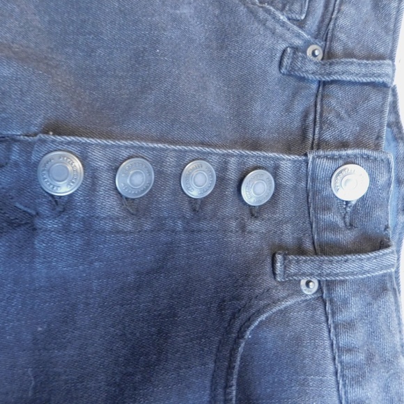 Aeropostale Black Denim Skirt 00 Distressed Jeans - Picture 3 of 8